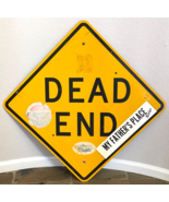 DEAD END Street Road Highway Sign - 24x24” - Yellow, Black - Stickers - Vtg - $1,839.07 MXN