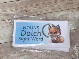 DIY PRINTED /UNCUT Literacy Learning Resource Dolch Nouns Word and Ring ... - $8.00