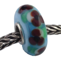 Authentic Trollbeads Ooak Universal Unique 138 Murano Glass Bead Charm F... - $33.24