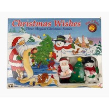Vintage Christmas Wishes Magical Stories Book Plush Toys Set Interactive Sounds - £12.63 GBP