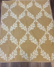 Vintage Orion Biederlack Beige &amp; Cream Patterned Blanket Reversible 60”x70” USA - £31.33 GBP