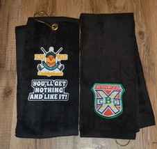 Caddyshack Embroidered Golf Sport Towel Set 16x26 Black -
show original ... - $35.00