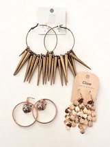 Bundle Lot 3 Casual Fun Everyday Hoot Tiger Statement Cascade Earrings - £13.45 GBP