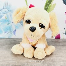 The Petting Zoo Share &amp; Smile Brown Puppy Dog Plush 8&quot; I Love You Pink N... - £7.86 GBP