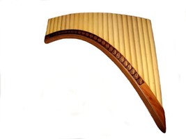 Professional Handmade Pan Flute, Left Hand Instrument Pan Pipe Bamboo Peru - £254.56 GBP