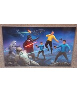 Star Wars vs Star Trek Glossy Art Print 11 x 17 In Hard Plastic Sleeve - $29.99