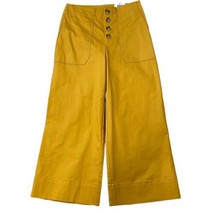 INC Womens Pants Size 0 Wide Leg Crop Culottes Gold Dust Button Fly New $69 - £19.41 GBP
