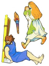 Flannel Board Bible Story Figures Lot Vintage Religious Illustrations CE... - $9.70