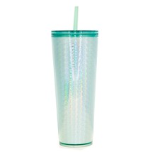 Starbucks Tumbler Bubble Wrap Iridescent Mint Pearl Green Cold Coffee Cup 24oz - £33.15 GBP