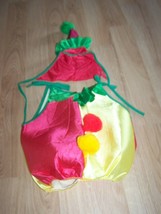 Toddler Size 2-4 Clown Party Halloween Costume w Hat Rubies Red Yellow Green GUC - £14.15 GBP