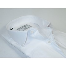 Men's Dress Shirt Charles TYRWHITT Turkey 100% Cotton CHT-16 White Pique image 2