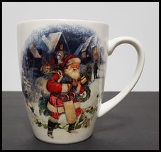 NEW RARE Pottery Barn Nostalgic Santa Claus Out for Delivery Mug 10.75 Stoneware - $29.99