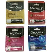 CHAPSTICK Carded Variety-Pack 4ct Asst – each 2 Classic Original, 2 Classic Str - £5.32 GBP