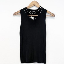 NEW Love Encounter Womens S/M Tank Sleeveless Top Dressy Black Pearl Emb... - £15.36 GBP