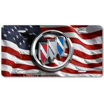 Buick Inspired Art on Flag FLAT Aluminum Novelty Auto Car License Tag Plate - £14.21 GBP