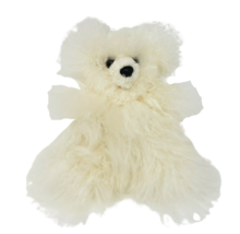 8&quot; Qàytu Baby Alpaca Creme Teddy Bear Handmade Stuffed Animal Plush Toy Soft - £36.48 GBP