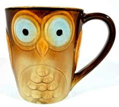 Gibson Home Owl City Coffee Mug Embossed Owl Shape Mug Elite Couture 4 1/2&quot; (C) - £8.31 GBP