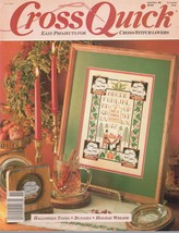 Cross Quick Holiday Cross Stitch Projects Oct/Nov 1989 Halloween Totes Bunnies - $9.89