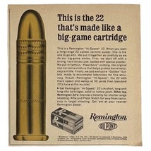 Vintage 1960&#39;s Print Ad Remington Dupont Hi Speed 22 Caliber Cartridges ... - $6.62