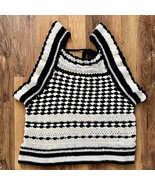 Forever 21 Black White Crochet Knit Striped Tank Top EUC - $33.95 CAD