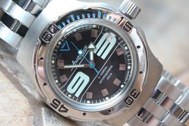 Russian Mechanical Automatic Wrist Watch VOSTOK AMPHIBIAN DIVER 160558 - $124.99
