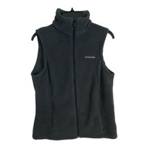 Columbia Womens Jacket Adult Size Medium Gray Vest Fleece Zippers Pockets - $25.02