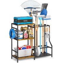 Garden Tool Organizer With 3-Tier Shelves, Yard Tool Organizer For Garag... - $84.99