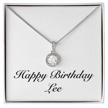 Happy Birthday Lee - Eternal Hope Necklace Personalized Name - £47.81 GBP