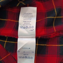 Chaps Button-Down Collar Men's Red & Black Cotton Flannel Shirt Long Sleeve Sz L image 7