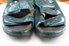 Romus Sz 40 M Green Golf Patent Leather Women Sandals - £15.78 GBP