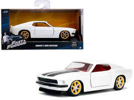 Roman&#39;s Ford Mustang White with Black Stripes and Red Interior &quot;Fast &amp; Furious&quot;  - £18.77 GBP