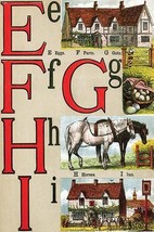 E, F, G, H, I Illustrated Letters by Edmund Evans - Art Print - £17.29 GBP+