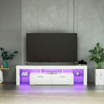 Fit Up to 65&quot; Fashion TV Stand TV Cabinet Entertainment Center - White - £131.95 GBP