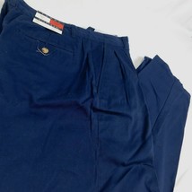 Tommy Hilfiger Blue Pleated Dress Public Pant Slacks W 34 L 30 - $19.49