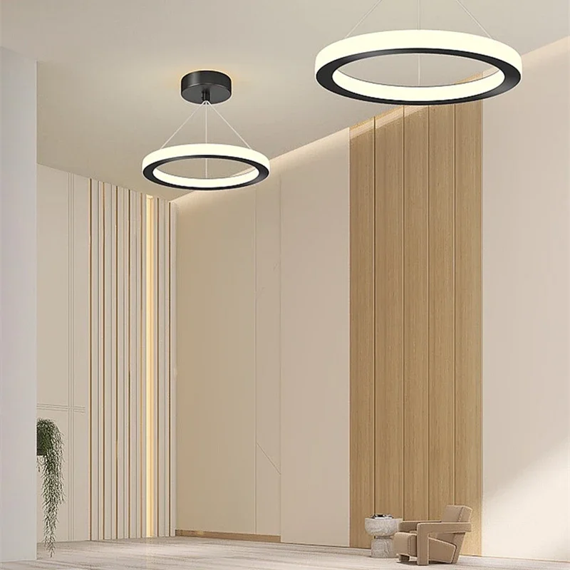 Nordic Creative Indoor Chandelier Retractable Modern Metal LED Pendant Light - £22.08 GBP+
