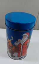 santa with reindeer tin 71/2 x 4 inches  - $5.94