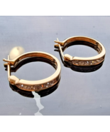 VA 14K YELLOW GOLD NATURAL DIAMOND HOOP EARRINGS  3.3g   TDW 0.25ct - $549.42 CAD