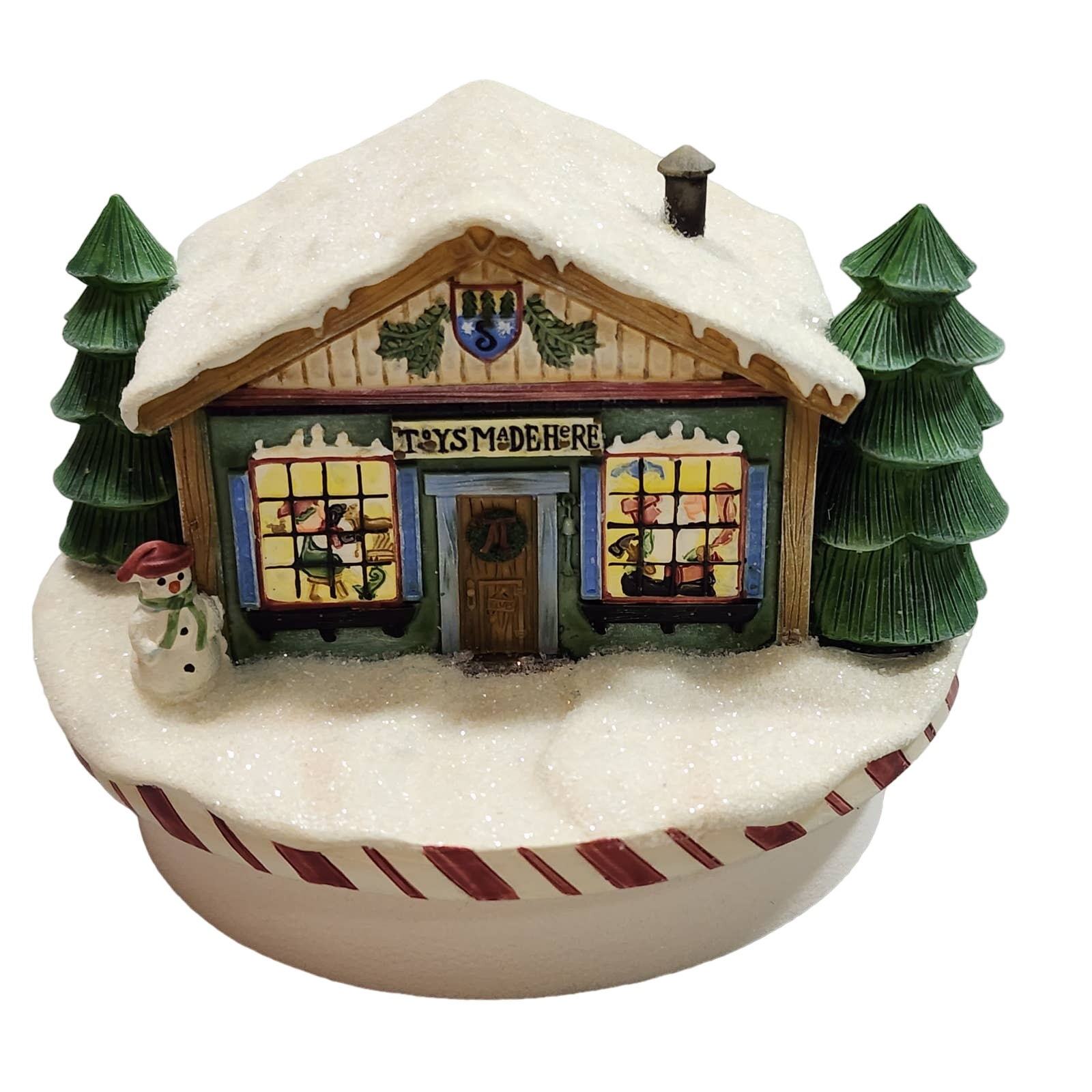 Our America Gift SANTA&#39;S WORKSHOP #8041 By Debbie Mumm Candle Topper Col... - $25.00