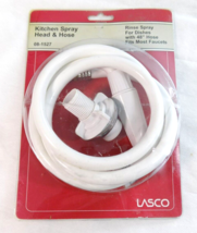 Kitchen Sink Faucet Spray Head &amp; Hose  White  48&quot; Hose Lasco - MPN - 08-... - $13.99