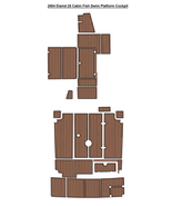 2004 Elamd 25 Cabin Fish Swim Platform Cockpit Boat EVA Foam Faux Teak D... - $2,400.00
