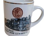Vintage West Side Lumber Co. No. 9 Train Engine Gold Rim Coffee Mug 8 oz - $14.80