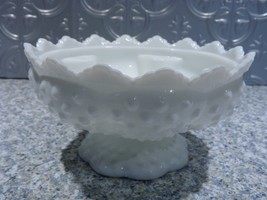 Vintage Fenton White Hobnail Candle Bowl - $26.98