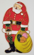 Vintage Santa Claus Plastic Sun Catcher Christmas Window Decoration - $184.34 MXN