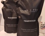 2x Sand + Fog TEAKWOOD Scented Hand Soap Refill 34 fl New &amp; Sealed Defec... - £29.06 GBP