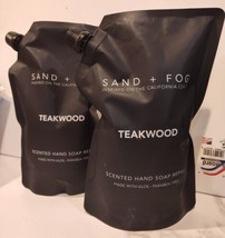 2x Sand + Fog TEAKWOOD Scented Hand Soap Refill 34 fl New &amp; Sealed Defective Cap - £28.90 GBP