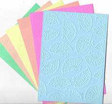Embossed Paper. 5&quot;x7&quot;. Fans. 10 Sheets In Assorted Colours - $3.50