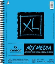 Canson 100510927 XL Series Mix Paper Pad, 98 Pound, 9 x 12 Inch, 60 Sheets,1Pack - £18.19 GBP