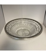 VINTAGE WEIDLICH STERLING SILVER RIM CRYSTAL GLASS FRUIT BOWL 7368 - $264.58 CAD
