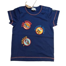 Polarn O Pyret Blue Short Sleeve Tee Food Themed Size 12 - 18 Month New - $16.45