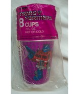 Vintage 1984 TRANSFORMERS Optimus Prime 7 oZ Birthday Party CUPS NEW G1 - $16.34